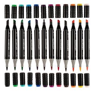 Artsmith 12 Dual-tip Illustration Markers - Multi Colored